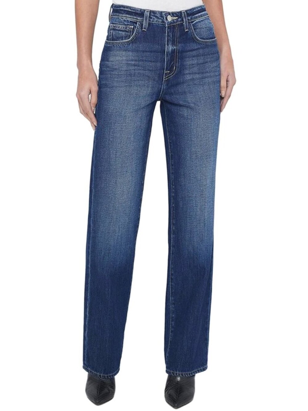 L'AGENCE Jones Ultra High Rise Womens Straight Jeans Blue Size 27